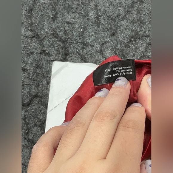 The Limited Red Satin Fold Front Strapless Dress - NWT - SIZE 0 - Picture 6 of 7